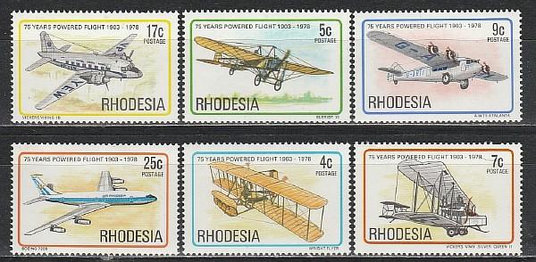 Родезия 1978, Самолеты, 6 марок